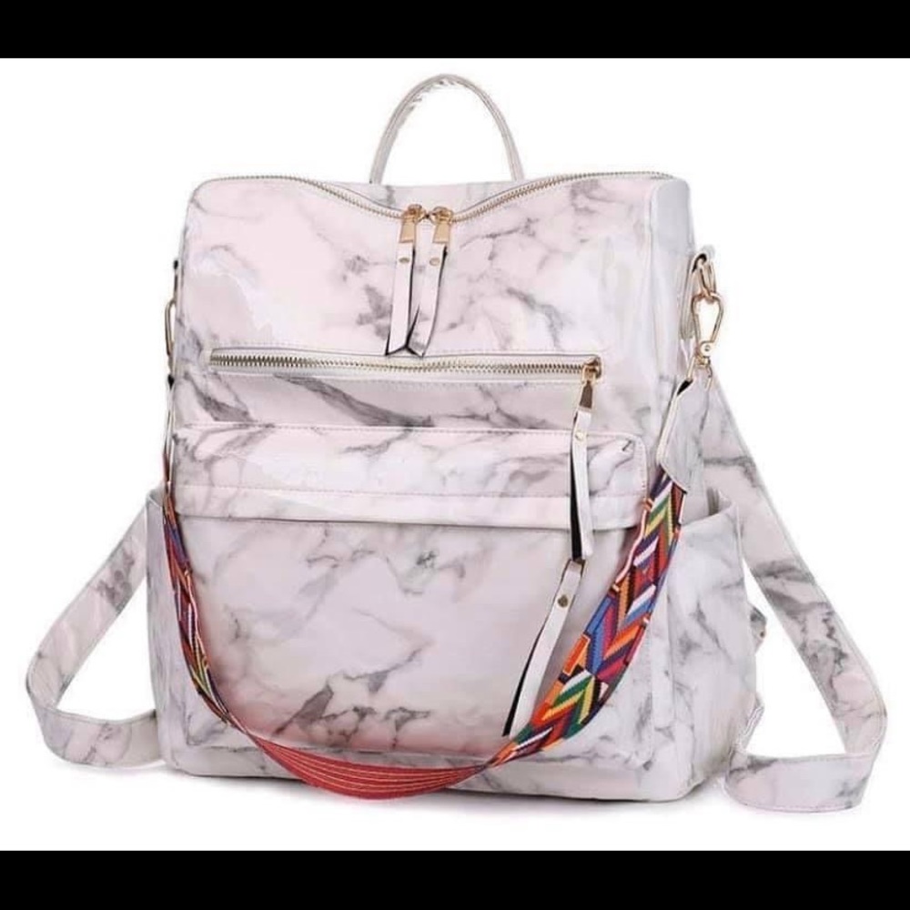 Marble Pattern Women's Backpack